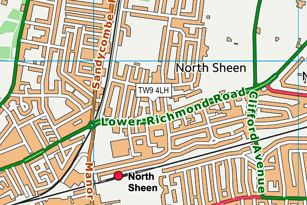 Darell Primary and Nursery School map (TW9 4LH) - OS VectorMap District (Ordnance Survey)