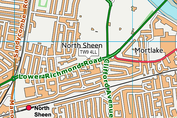 TW9 4LL map - OS VectorMap District (Ordnance Survey)