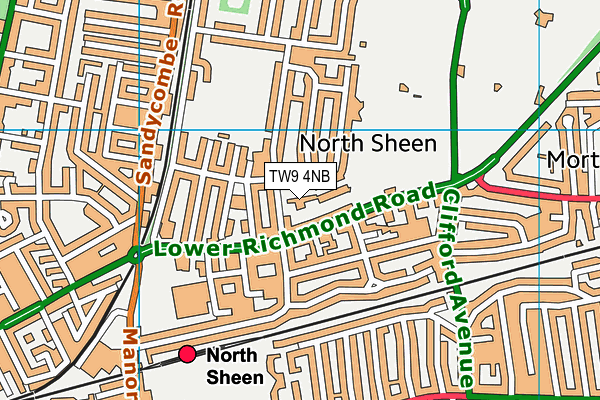 TW9 4NB map - OS VectorMap District (Ordnance Survey)