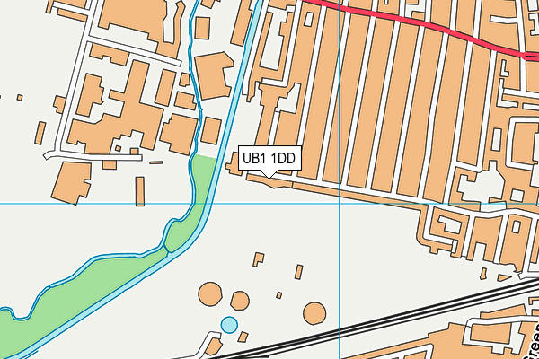 UB1 1DD map - OS VectorMap District (Ordnance Survey)