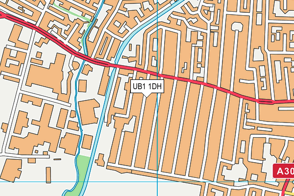 UB1 1DH map - OS VectorMap District (Ordnance Survey)