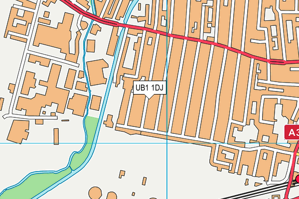 UB1 1DJ map - OS VectorMap District (Ordnance Survey)