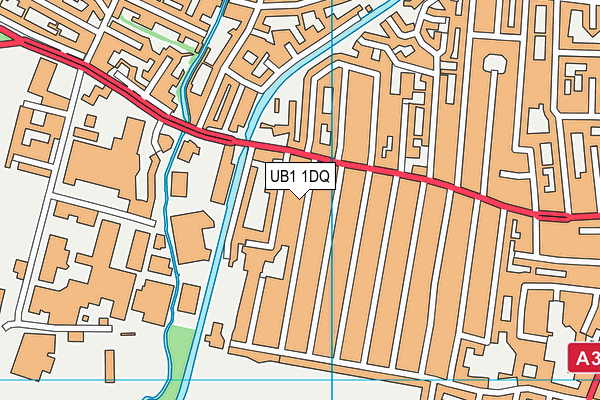 UB1 1DQ map - OS VectorMap District (Ordnance Survey)