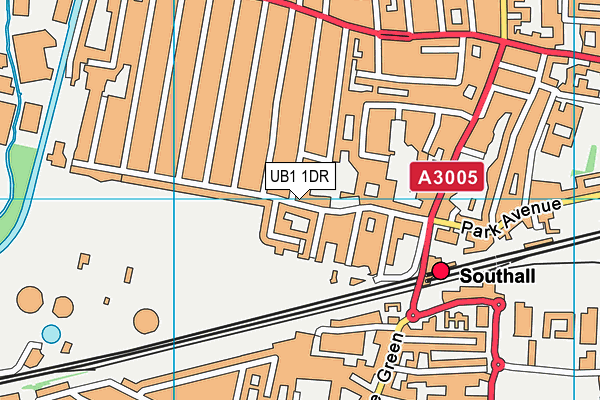 UB1 1DR map - OS VectorMap District (Ordnance Survey)