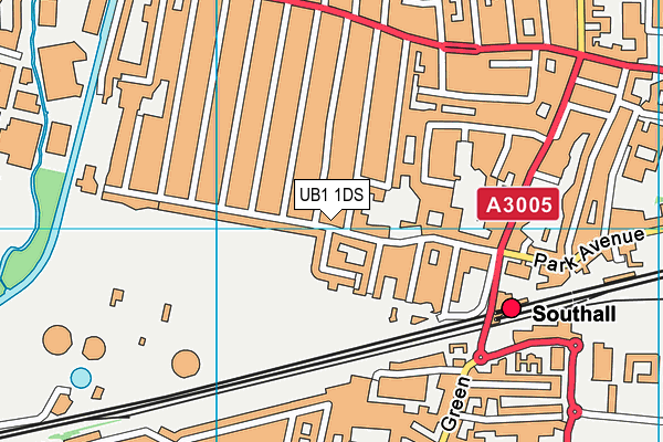 UB1 1DS map - OS VectorMap District (Ordnance Survey)