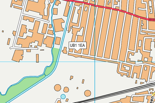 UB1 1EA map - OS VectorMap District (Ordnance Survey)