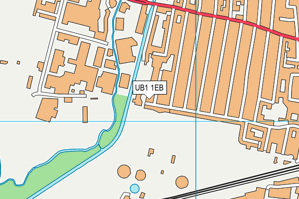 UB1 1EB map - OS VectorMap District (Ordnance Survey)