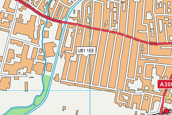 UB1 1EE map - OS VectorMap District (Ordnance Survey)