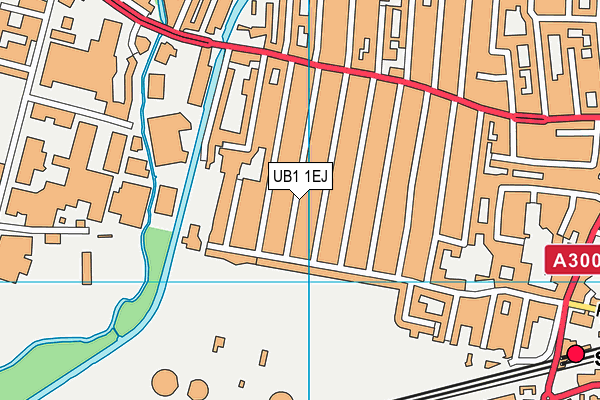 UB1 1EJ map - OS VectorMap District (Ordnance Survey)