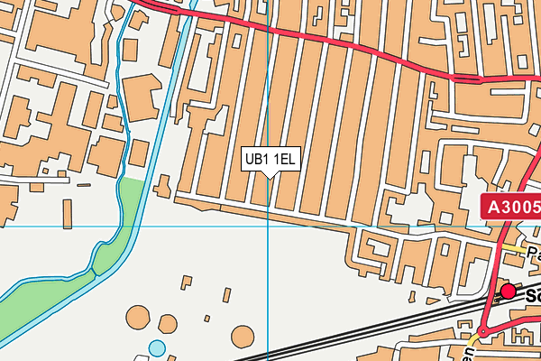 UB1 1EL map - OS VectorMap District (Ordnance Survey)