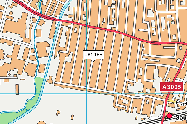UB1 1ER map - OS VectorMap District (Ordnance Survey)