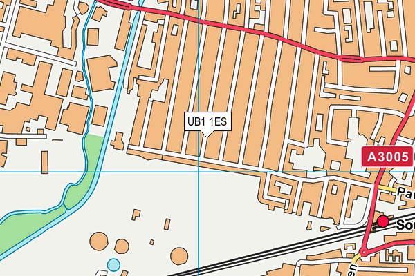 UB1 1ES map - OS VectorMap District (Ordnance Survey)