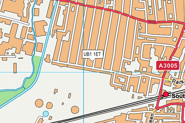 UB1 1ET map - OS VectorMap District (Ordnance Survey)