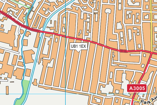 UB1 1EX map - OS VectorMap District (Ordnance Survey)