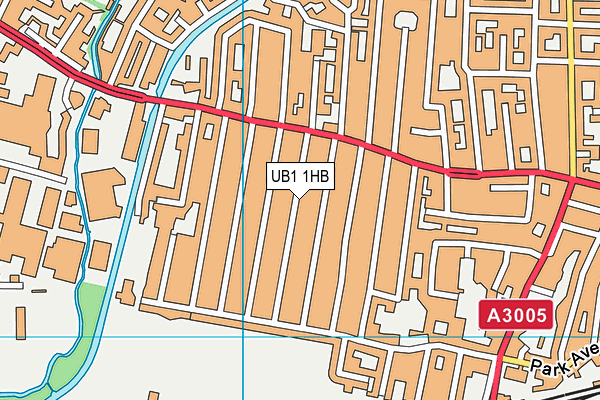 UB1 1HB map - OS VectorMap District (Ordnance Survey)