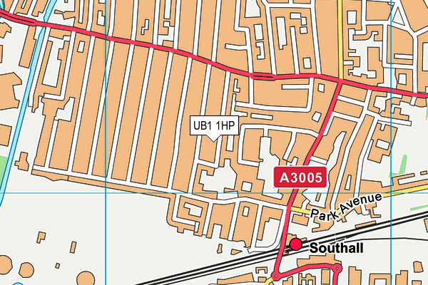 UB1 1HP map - OS VectorMap District (Ordnance Survey)