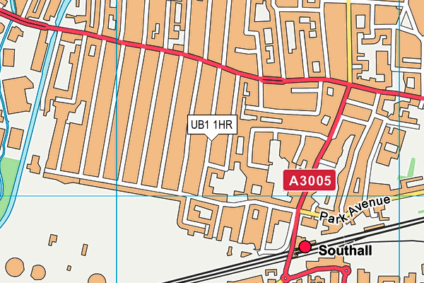 UB1 1HR map - OS VectorMap District (Ordnance Survey)