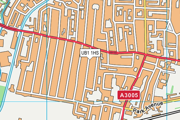 UB1 1HS map - OS VectorMap District (Ordnance Survey)