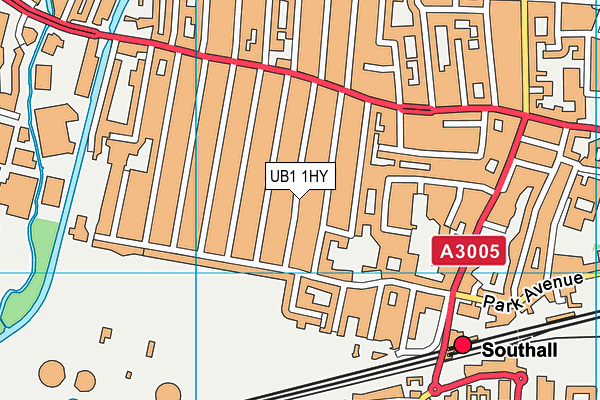 UB1 1HY map - OS VectorMap District (Ordnance Survey)