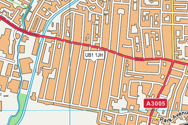 UB1 1JH map - OS VectorMap District (Ordnance Survey)