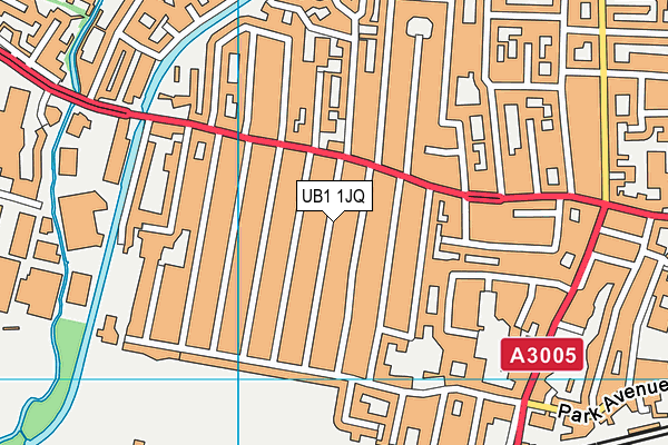 UB1 1JQ map - OS VectorMap District (Ordnance Survey)