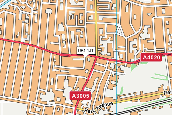 UB1 1JT map - OS VectorMap District (Ordnance Survey)