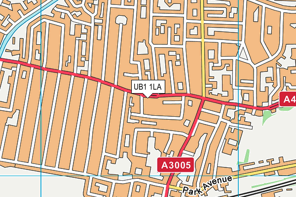 UB1 1LA map - OS VectorMap District (Ordnance Survey)