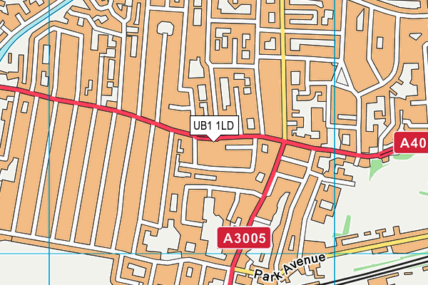 UB1 1LD map - OS VectorMap District (Ordnance Survey)