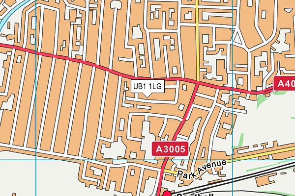 UB1 1LG map - OS VectorMap District (Ordnance Survey)