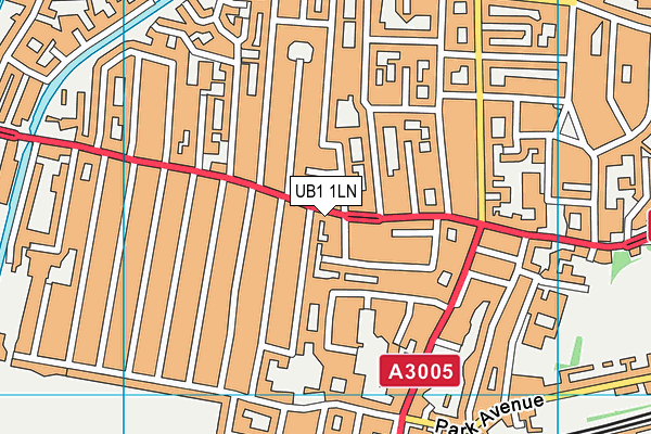 UB1 1LN map - OS VectorMap District (Ordnance Survey)