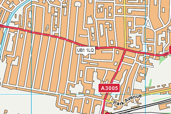 UB1 1LQ map - OS VectorMap District (Ordnance Survey)
