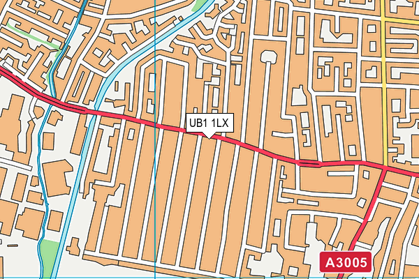 UB1 1LX map - OS VectorMap District (Ordnance Survey)