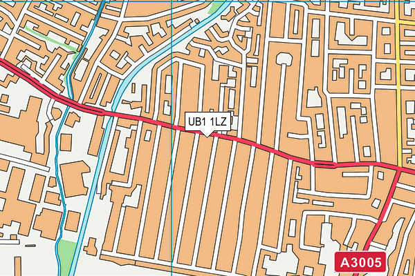 UB1 1LZ map - OS VectorMap District (Ordnance Survey)