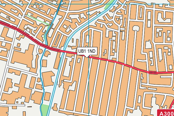 UB1 1ND map - OS VectorMap District (Ordnance Survey)
