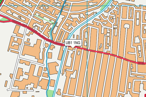 UB1 1NG map - OS VectorMap District (Ordnance Survey)