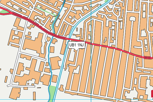UB1 1NJ map - OS VectorMap District (Ordnance Survey)
