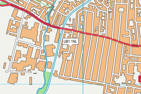 UB1 1NL map - OS VectorMap District (Ordnance Survey)