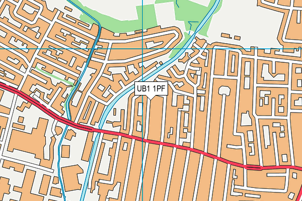 UB1 1PF map - OS VectorMap District (Ordnance Survey)
