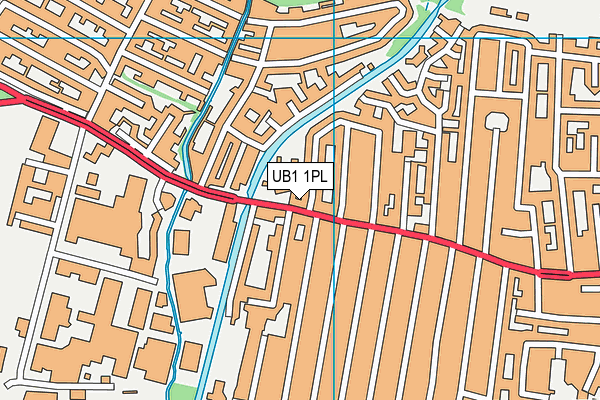 UB1 1PL map - OS VectorMap District (Ordnance Survey)