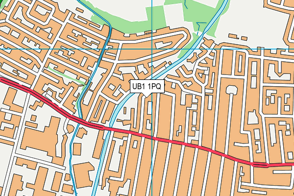 UB1 1PQ map - OS VectorMap District (Ordnance Survey)