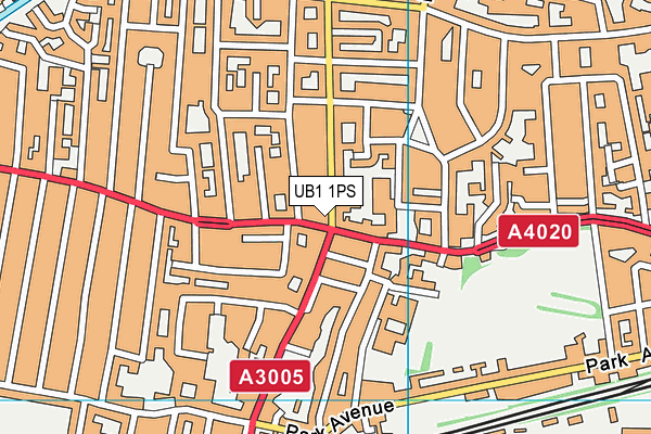 UB1 1PS map - OS VectorMap District (Ordnance Survey)