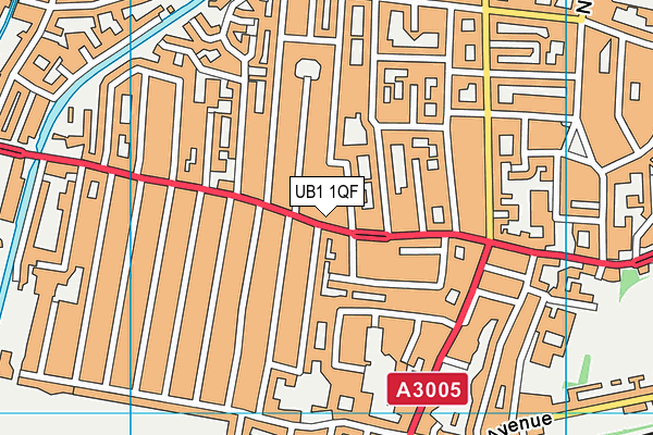 UB1 1QF map - OS VectorMap District (Ordnance Survey)