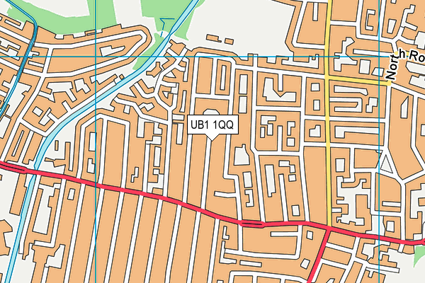 UB1 1QQ map - OS VectorMap District (Ordnance Survey)