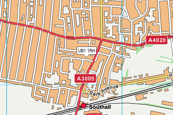 UB1 1RH map - OS VectorMap District (Ordnance Survey)