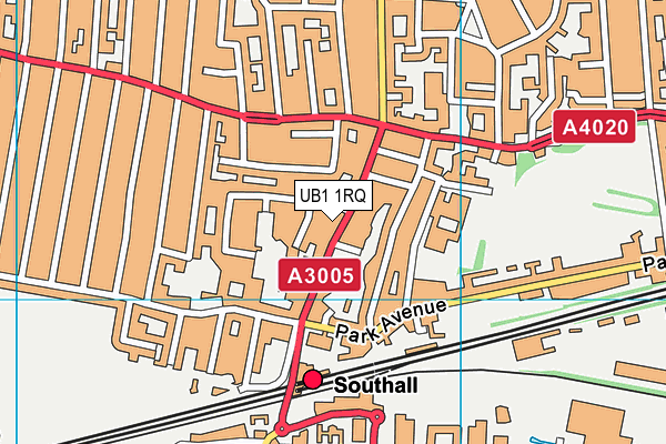 UB1 1RQ map - OS VectorMap District (Ordnance Survey)