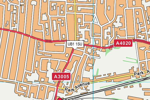 UB1 1SU map - OS VectorMap District (Ordnance Survey)