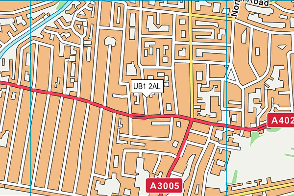 UB1 2AL map - OS VectorMap District (Ordnance Survey)