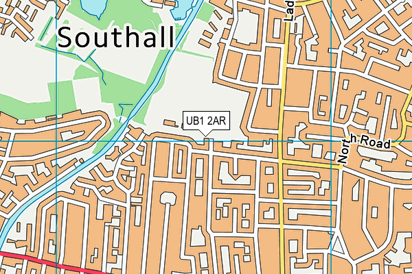 Spikes Bridge Park (London Tigers) map (UB1 2AR) - OS VectorMap District (Ordnance Survey)