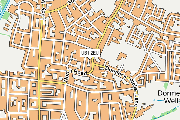 UB1 2EU map - OS VectorMap District (Ordnance Survey)