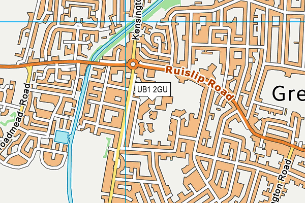 Greenford High School map (UB1 2GU) - OS VectorMap District (Ordnance Survey)